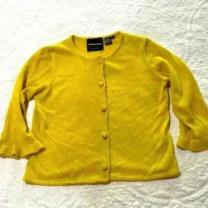 Michael Simon Yellow Cardigan - Size Small‎